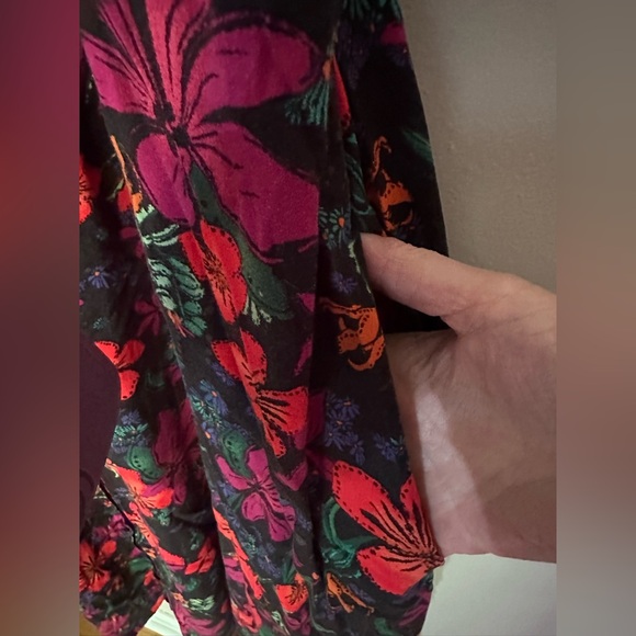 AVA & VIV size 3X Floral BLACK and RED Dress - Picture 7 of 10